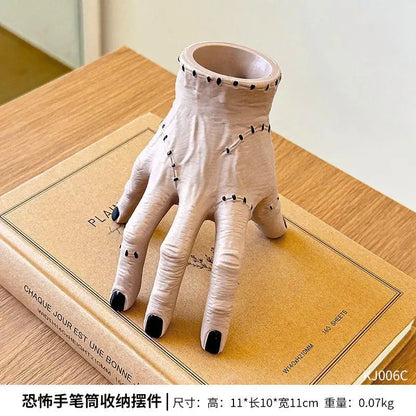 Halloween Hand Pen Holder, Horror Palm Desk Decoration