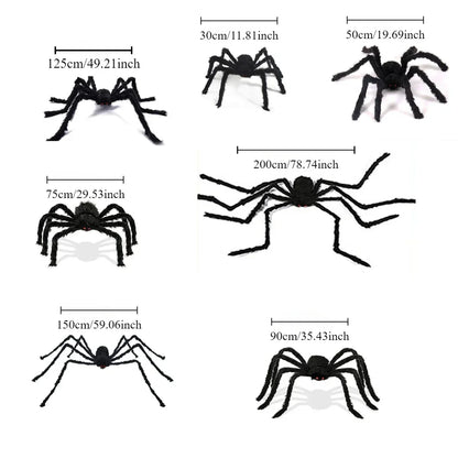 Halloween Spider Decoration, Giant Plush Spider Web Prop