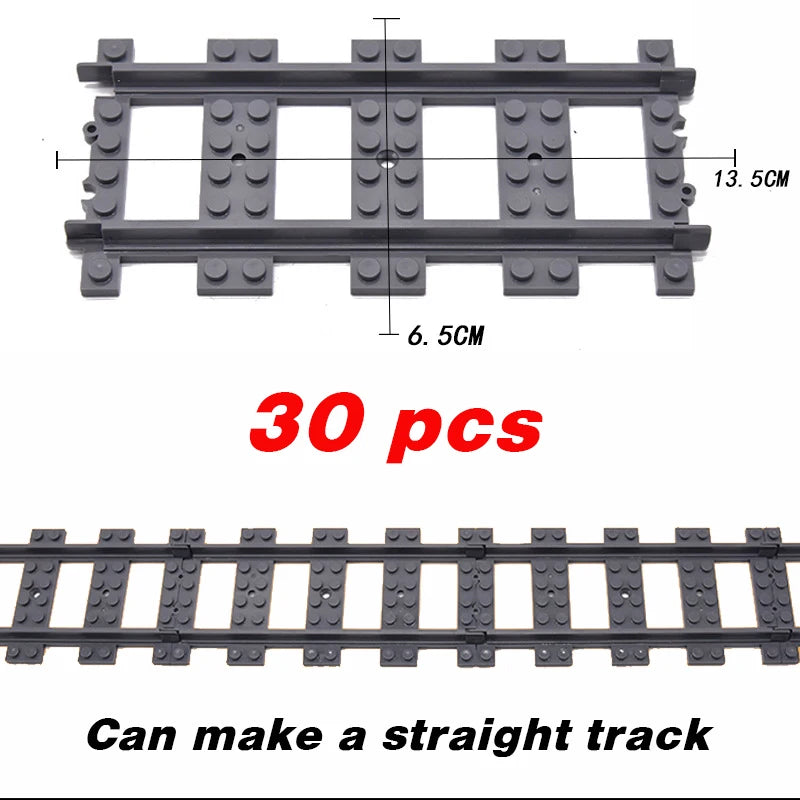 Flexible Train Tracks Set – Curved & Straight Rails for Kids