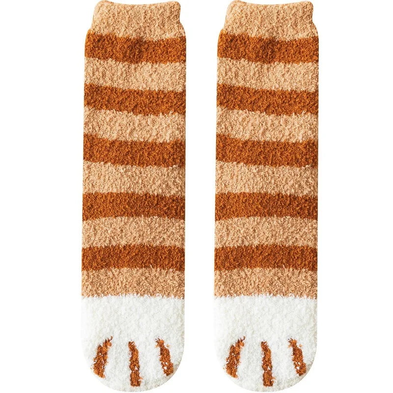 Women's Winter Socks Coral Velvet Warm Fuzzy Floor Socks 2-Pair