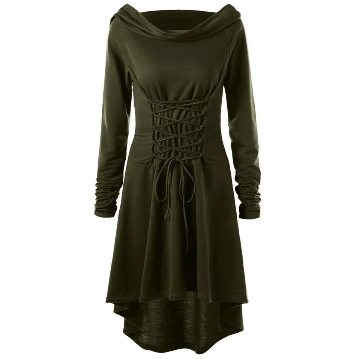 Medieval Costume Dress Hooded Archer Renaissance Halloween Outfit