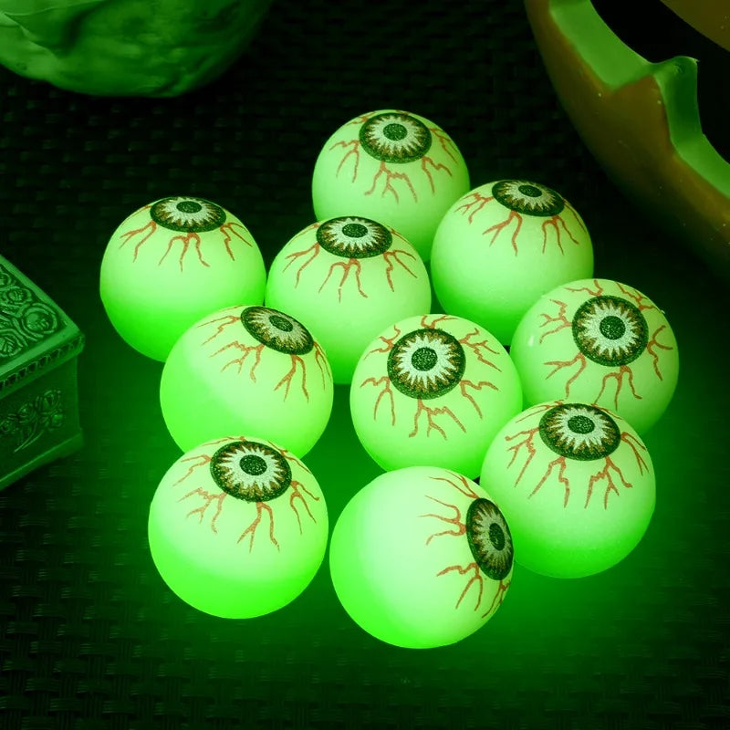 Halloween Bouncy Balls 3cm Glow Eyeball Toy 5-50PCS