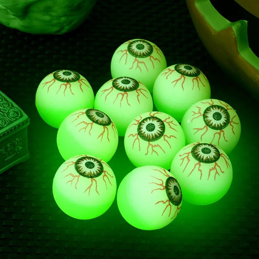 Halloween Bouncy Balls 3cm Glow Eyeball Toy 5-50PCS