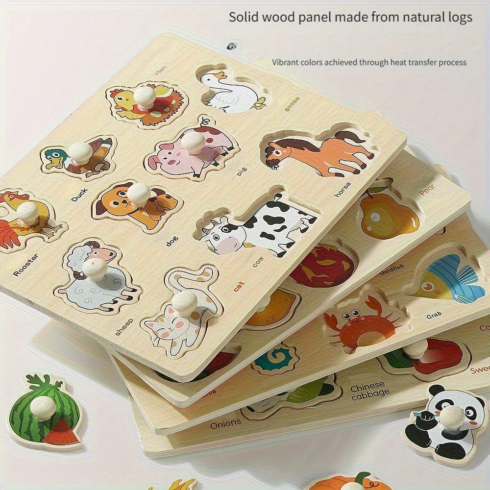 Wooden Shape Puzzle Board for Shape Matching and Learning
