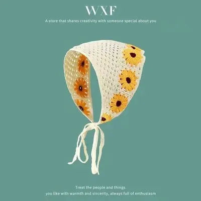 Women's Headscarf, Knitted Triangular Summer Head Wrap