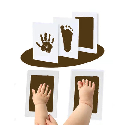 3) Optimized Title  Baby Handprint Kit with Inkless Pad & Imprint Cards for Newborns