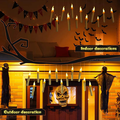Halloween Floating Candles LED Hanging Decoration with Remote