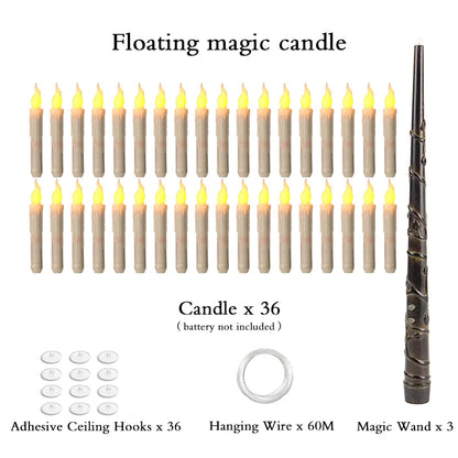 Halloween Floating Candles LED Hanging Decoration with Remote