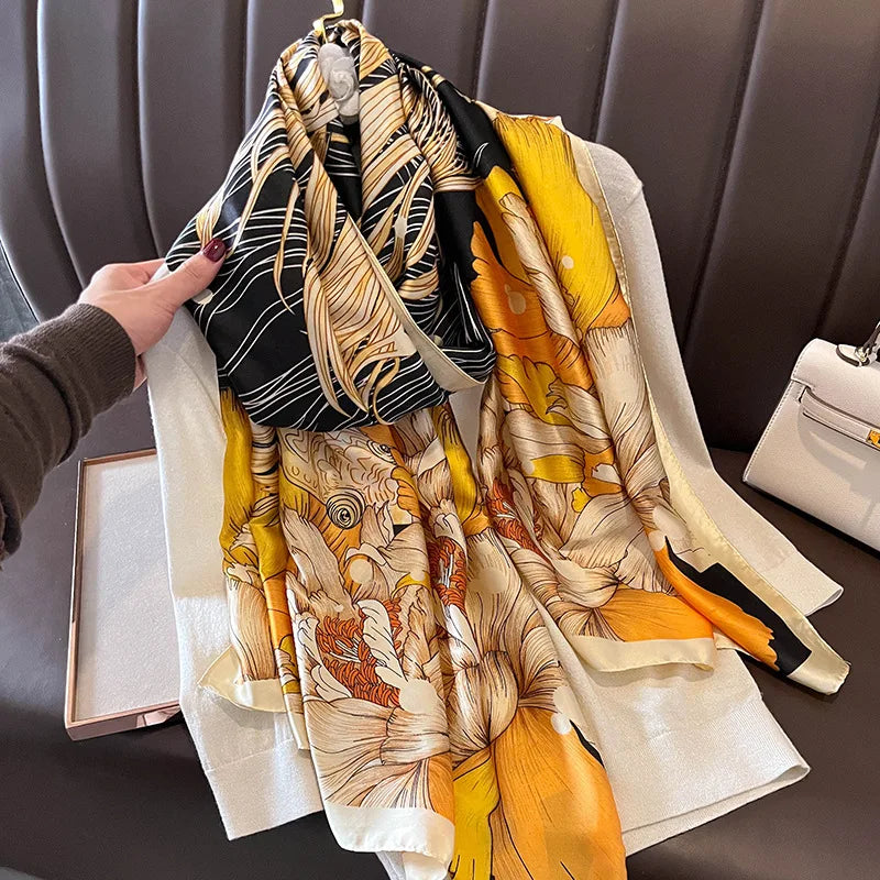 Women's Polyester Scarf, Soft Long Shawl for Beach & Everyday Wear