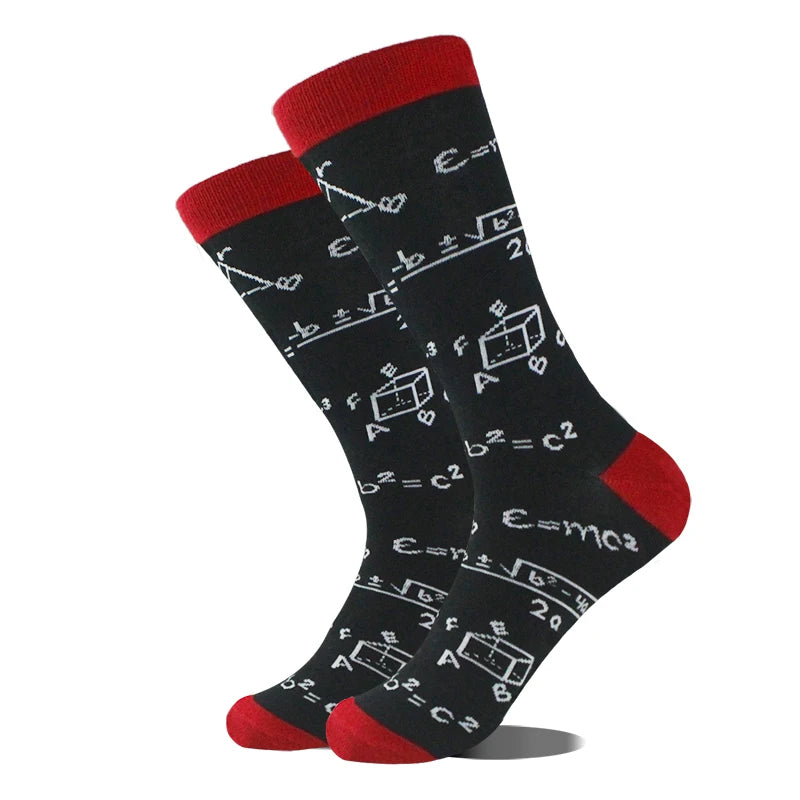 Men's Funny Socks, Novelty Cotton Crew Socks, Crazy Designs