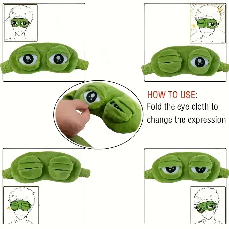 3D Sleep Mask Soft Plush Light Blocking Adjustable Eye Cover
