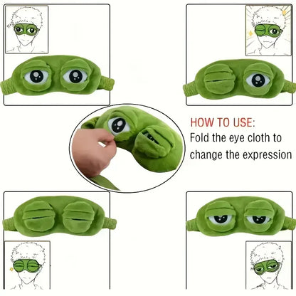 3D Sleep Mask Soft Plush Light Blocking Adjustable Eye Cover