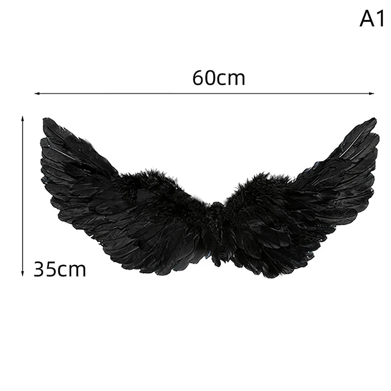 Angel Feather Wings with Elastic Straps for Cosplay & Weddings