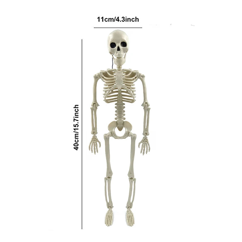 Halloween Skeleton Decoration Movable Skull Bones Horror Party Prop