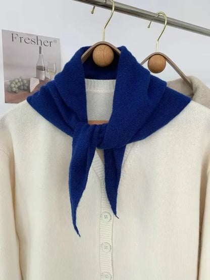 Women’s Wool Scarf Knitted Striped Warm Shawl