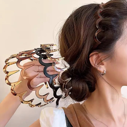 U Shape Hair Comb Headband, Non-Slip Teeth Hair Accessory