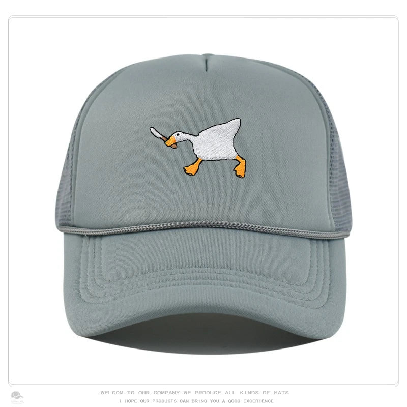 Embroidered Baseball Cap with Goose Design for Men & Women