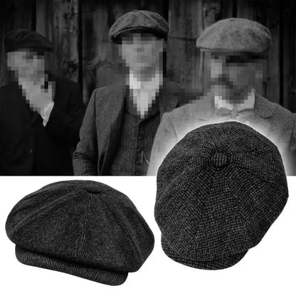 Newsboy Cap Plaid Octagonal Flat Cap for Men and Women