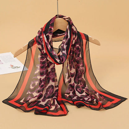 Chiffon Scarf for Women, 50×160cm Lightweight Summer Shawl
