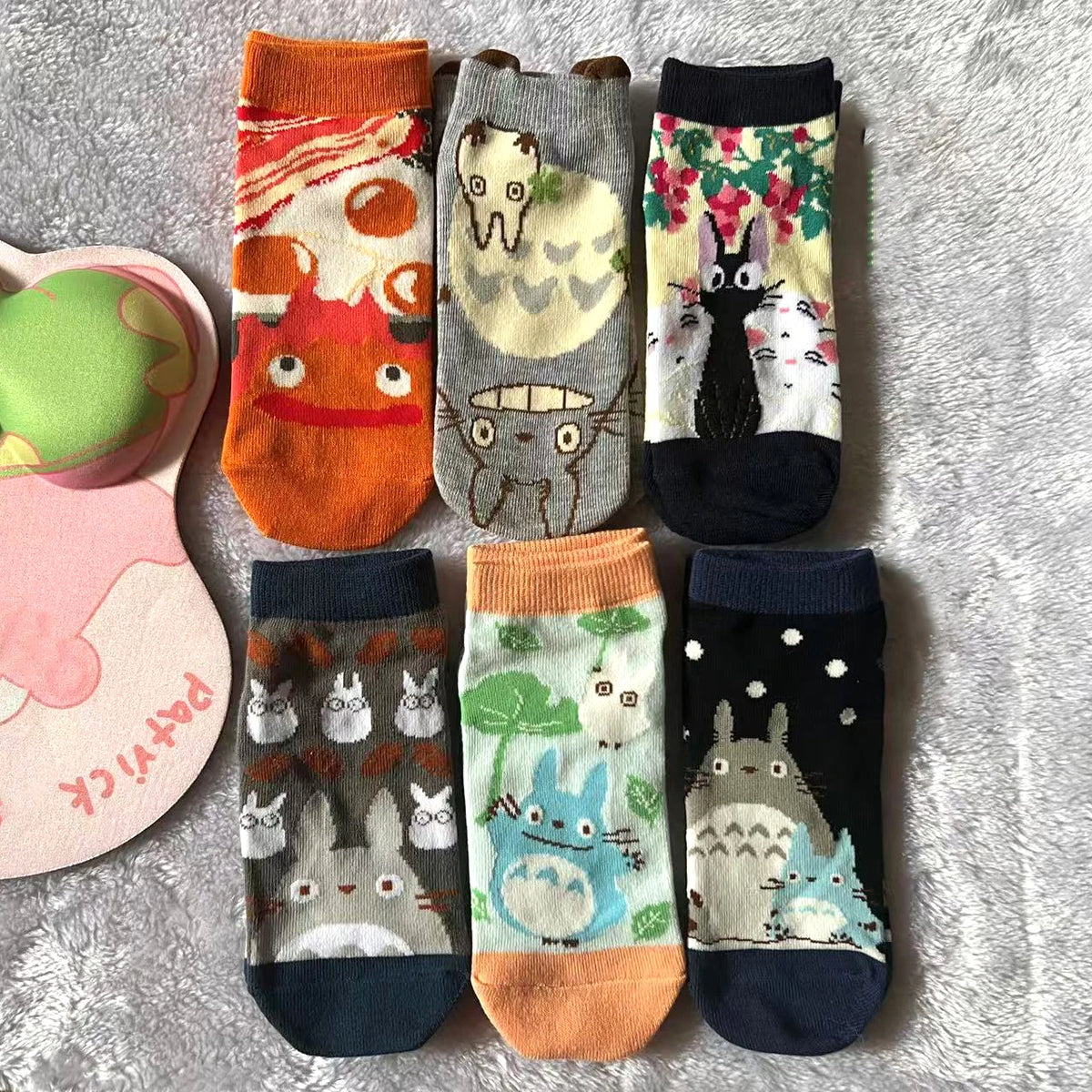 Women's Cartoon Ankle Socks – Cute Cotton Blend Low-Cut Socks