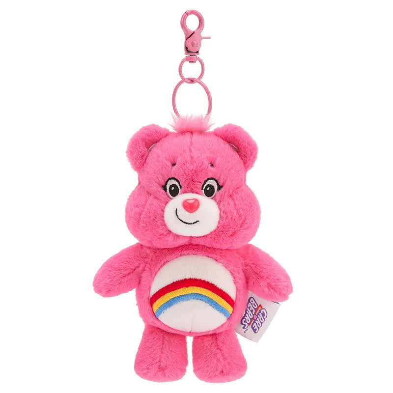 Rainbow Bear Plush Keychain  Cute Plush Bag Charm