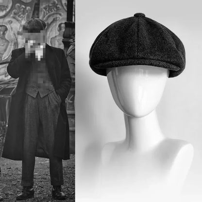 Newsboy Cap Plaid Octagonal Flat Cap for Men and Women