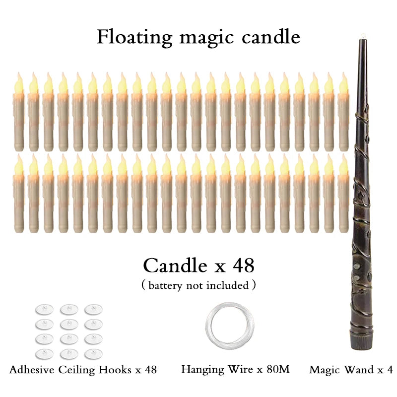 Halloween Floating Candles LED Hanging Decoration with Remote