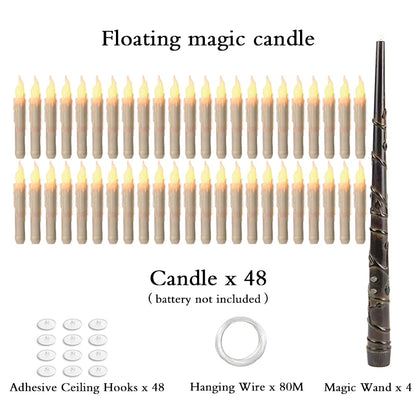 Halloween Floating Candles LED Hanging Decoration with Remote