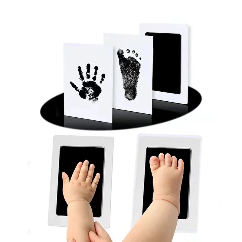 3) Optimized Title  Baby Handprint Kit with Inkless Pad & Imprint Cards for Newborns