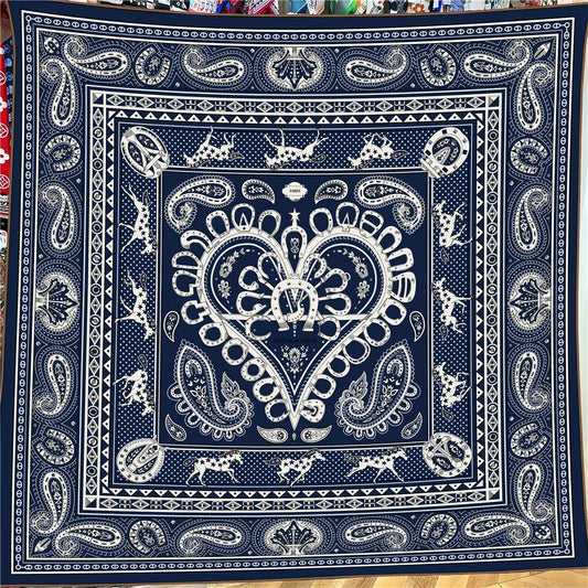 Women's Cashmere Scarf 135cm Silk Blend Square Shawl