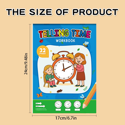 Telling Time Workbook for Kids – Math & Reading Practice