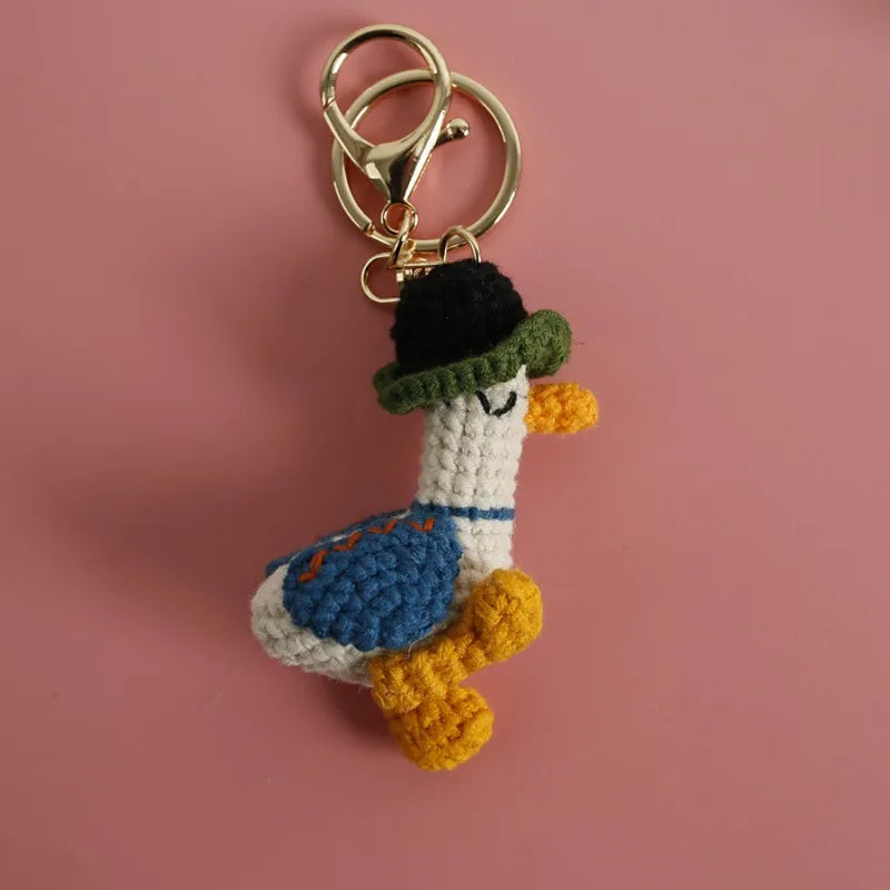 Sheep Keychain Cute Crochet Animal Keyring for Bags and Keys