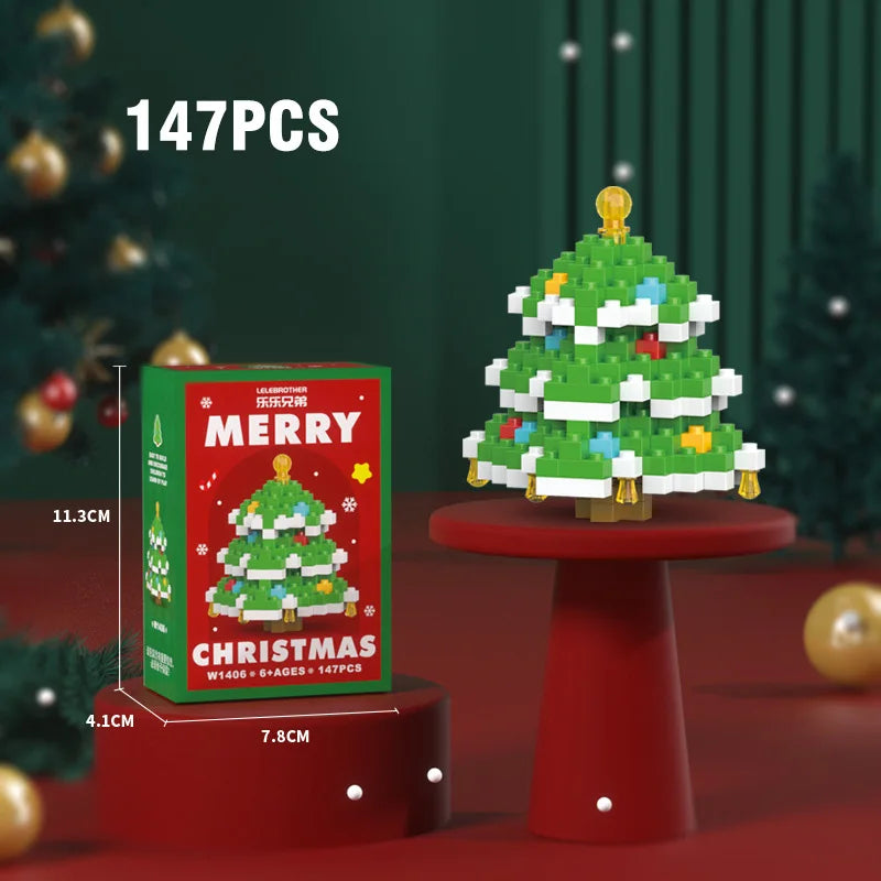 Christmas Building Blocks Set, Micro DIY Holiday Decoration Toy