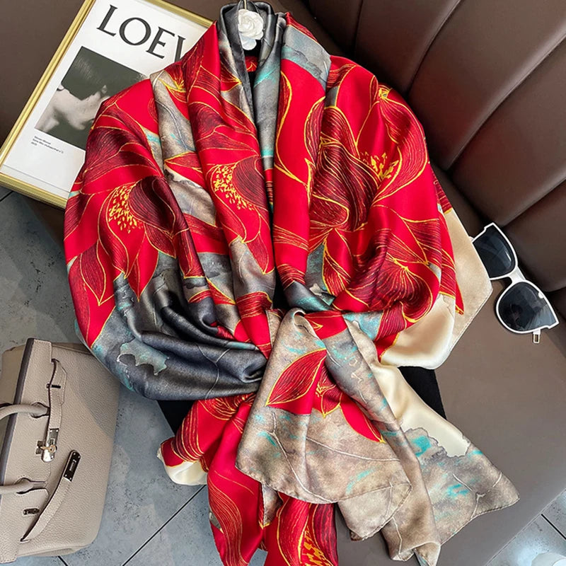 Women's Polyester Scarf, Soft Long Shawl for Beach & Everyday Wear