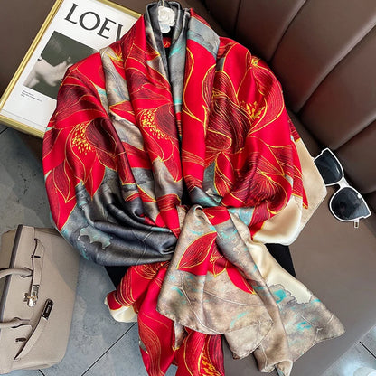 Women's Polyester Scarf, Soft Long Shawl for Beach & Everyday Wear