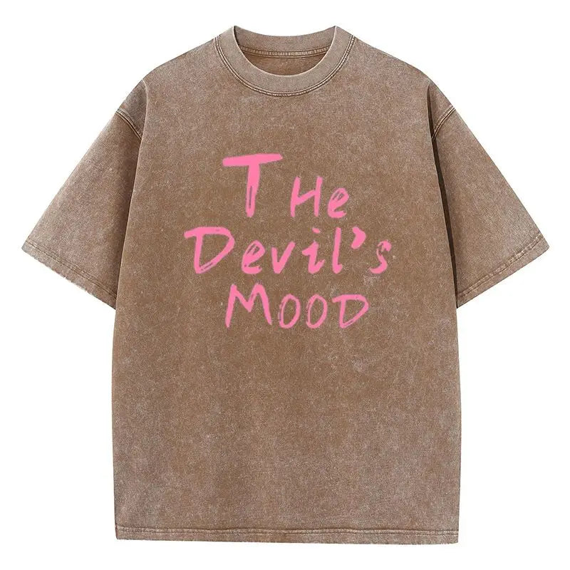 Women’s Oversized T-Shirt Washed Cotton Graphic Print