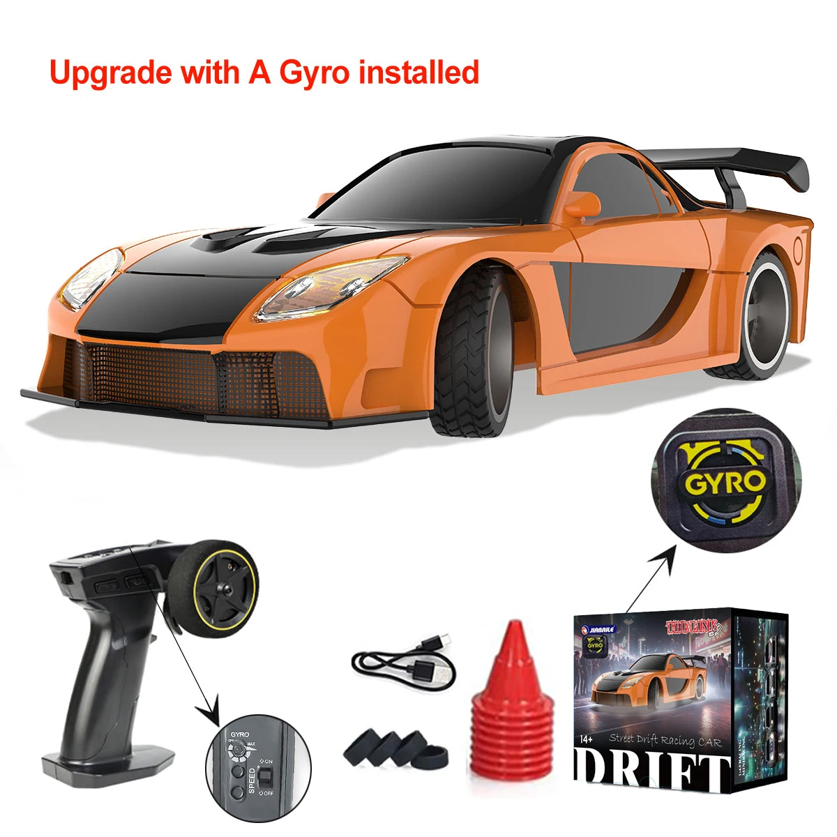 RC Drift Car 1:43 Scale 4WD Remote Control Racing Car RTR