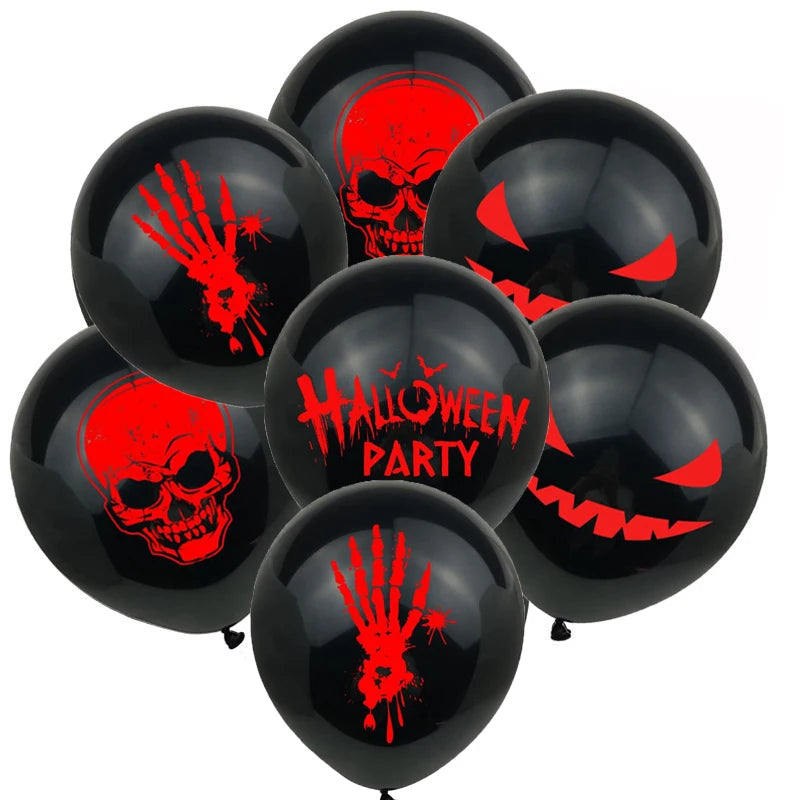Halloween Balloons 12PCS Ghost Spider Bat Pumpkin Party Decorations