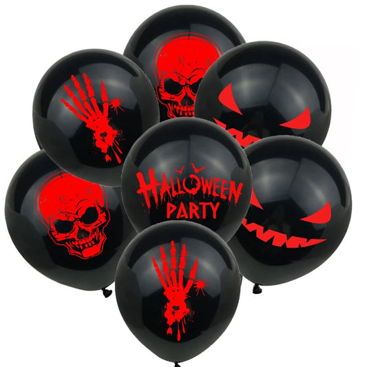 Halloween Balloons 12PCS Ghost Spider Bat Pumpkin Party Decorations
