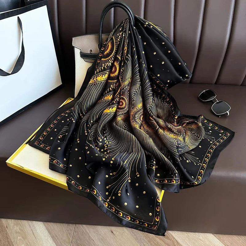 Women's Polyester Scarf, Soft Long Shawl for Beach & Everyday Wear