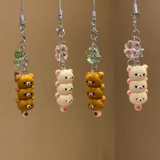 Cute Bear Keychain – Cartoon Phone and Bag Charm Accessory