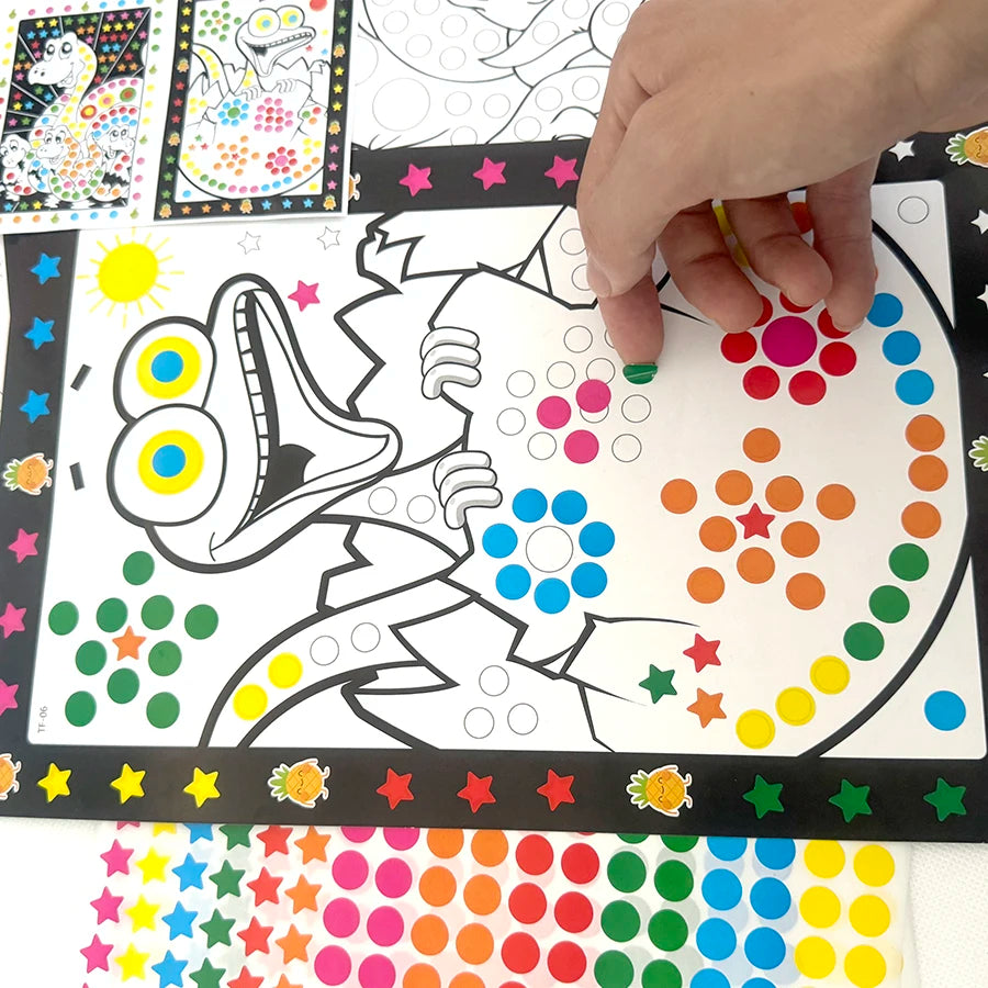 Mosaic Sticker Puzzle for Kids – DIY Dot Sticker Activity
