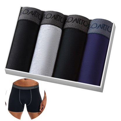 Men's Boxer Shorts Cotton Stretch Underwear 4-Pack
