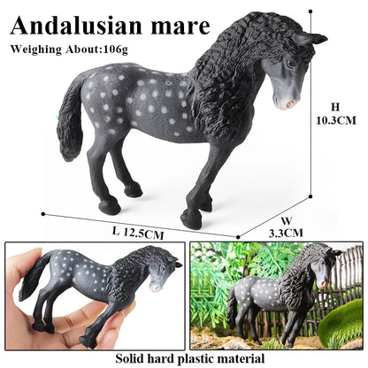 Horse Figurine, Realistic PVC Animal Model Toy for Kids