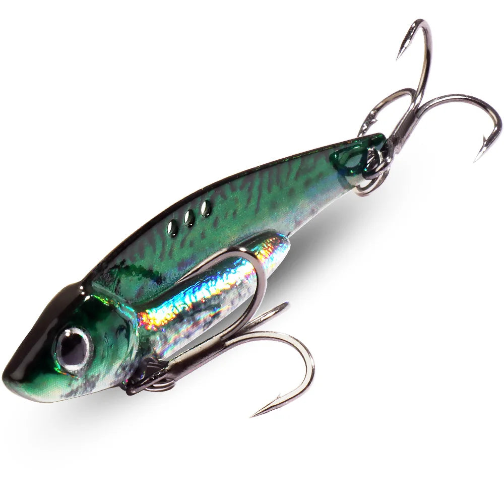 Vibration Fishing Lure Sinking Blade Bait with Treble Hook