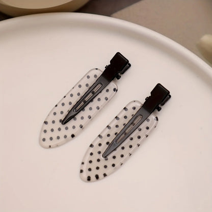 Duckbill Hair Clips for Women, 4-Piece Acrylic Black & White Set