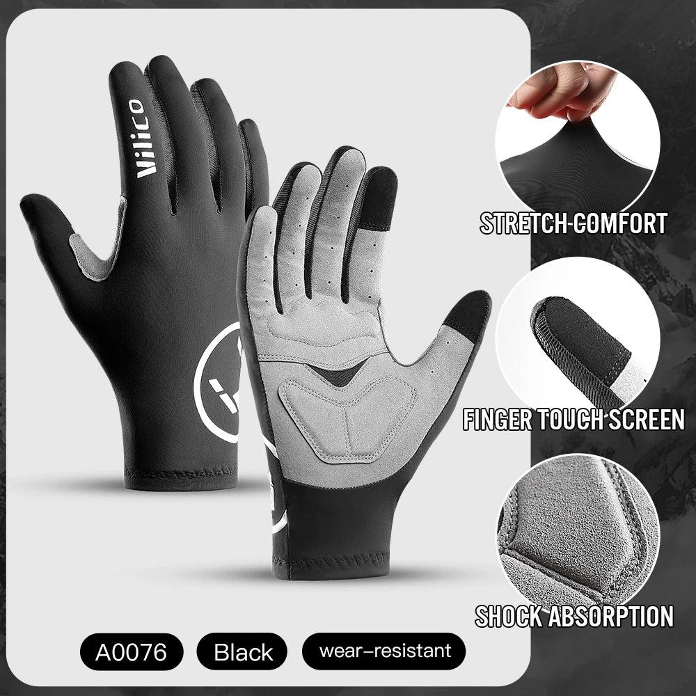 Cycling Gloves Full Finger Touchscreen Anti-Slip Riding Gloves