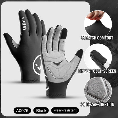 Cycling Gloves Full Finger Touchscreen Anti-Slip Riding Gloves