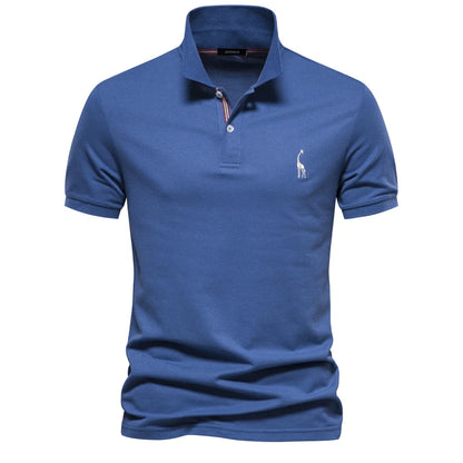Men's Polo Shirts Cotton Short Sleeve Casual Polo Shirt