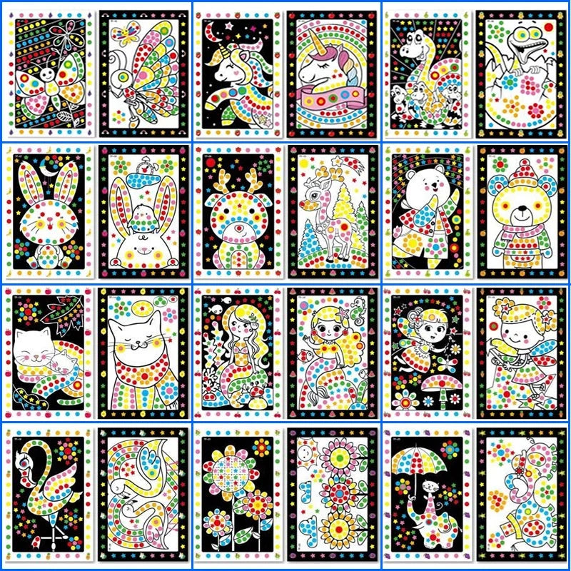 Mosaic Sticker Puzzle for Kids – DIY Dot Sticker Activity